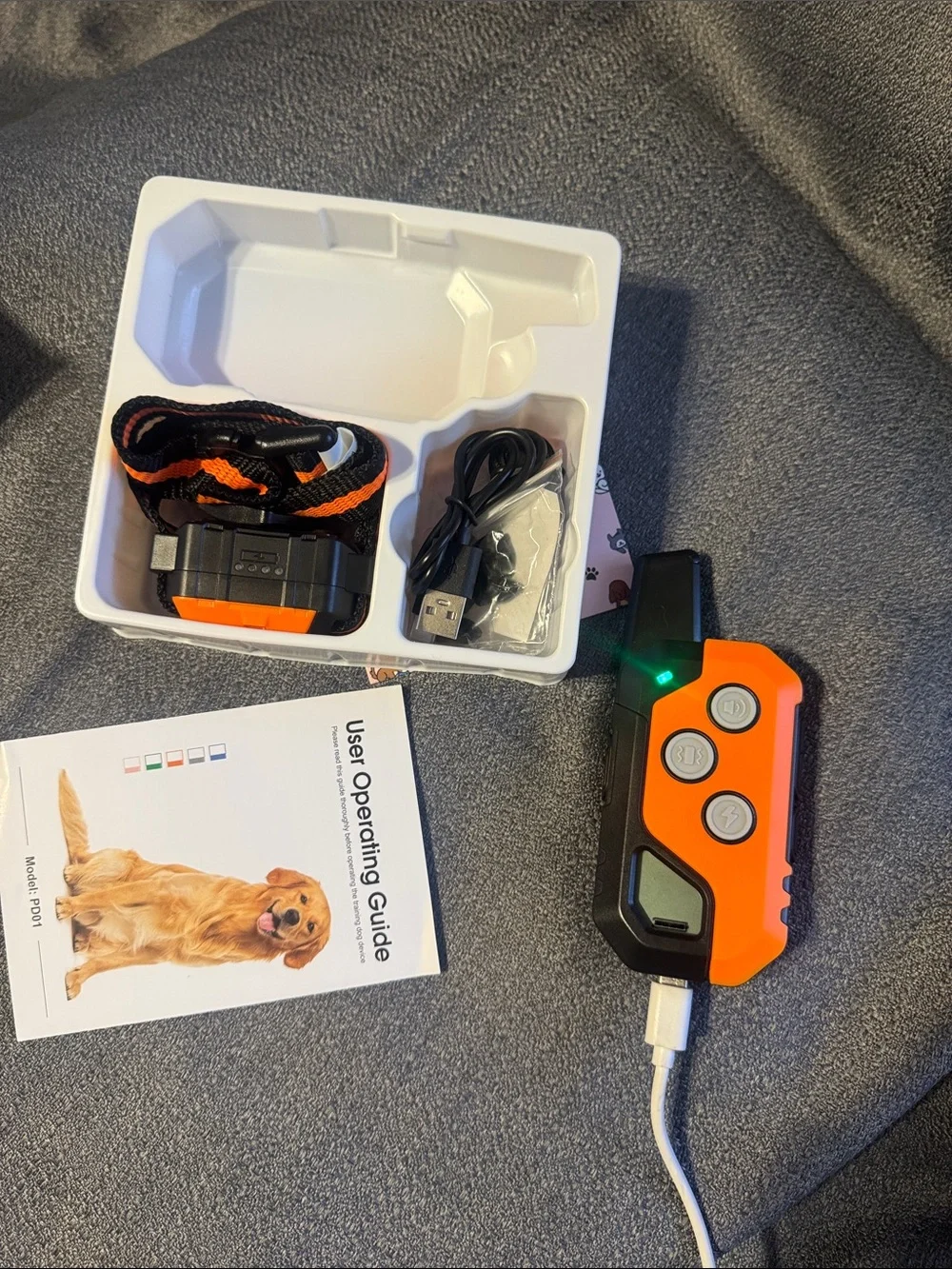 Remote Dog Training Collar - White - PD01